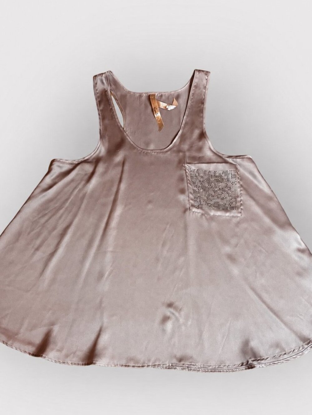 Y2K Lani Satin/Silk Dress Tank Blouse